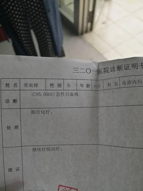 漢中女孩高考後被查出白血病，工地打工的父親：想看到女兒上大學的樣子 未分類 第3張