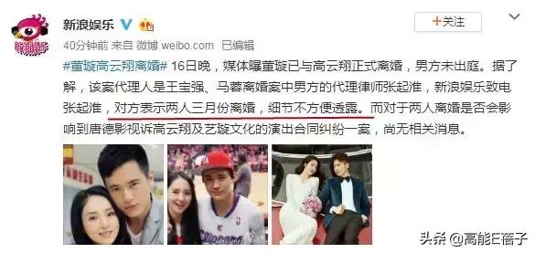 高雲翔和董璇正式離婚，她真的仁至義盡了 娛樂 第3張