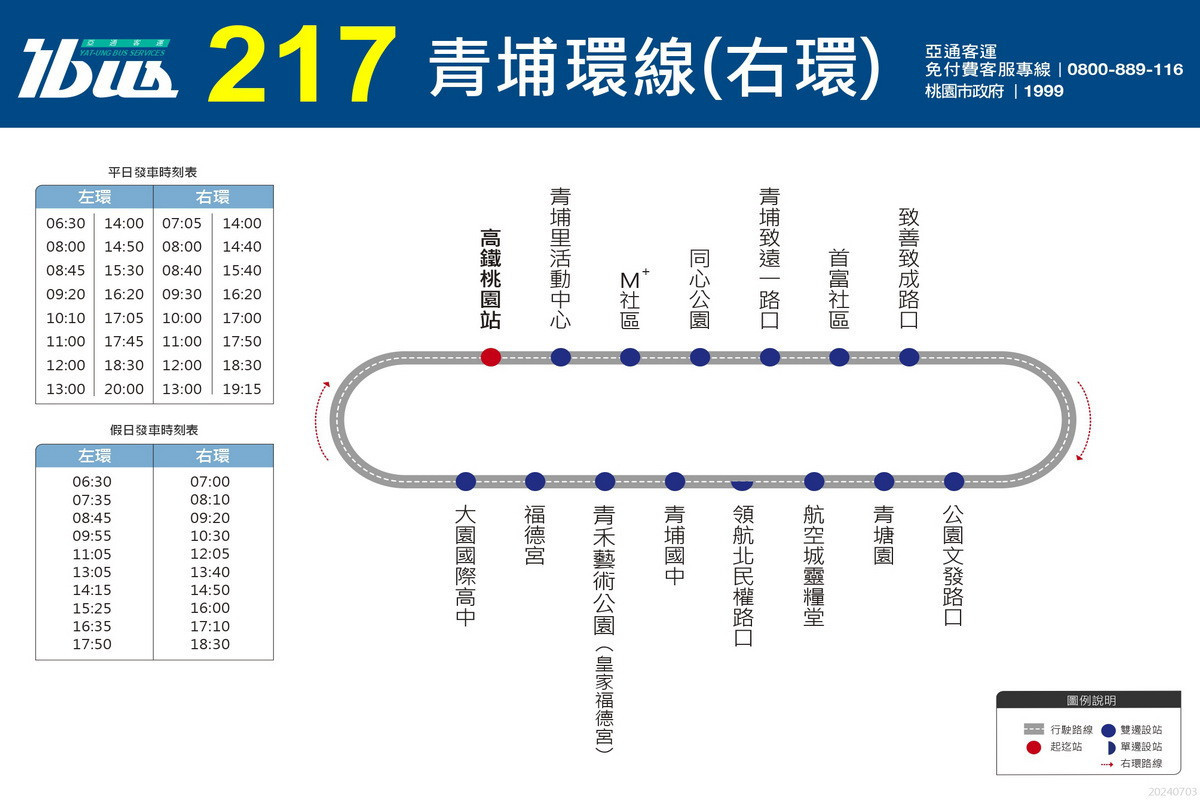 便利接駁再升級　217青埔環線7/15起增加假日班次 台灣好新聞 第1張