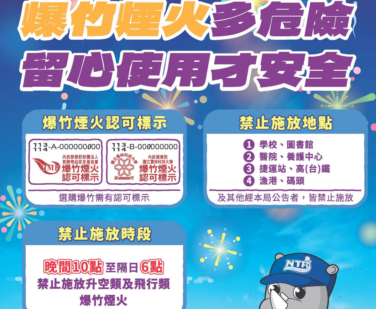 中秋節新北提供8處煙火施放專區　避免影響公共安全及安寧 台灣好新聞 第1張