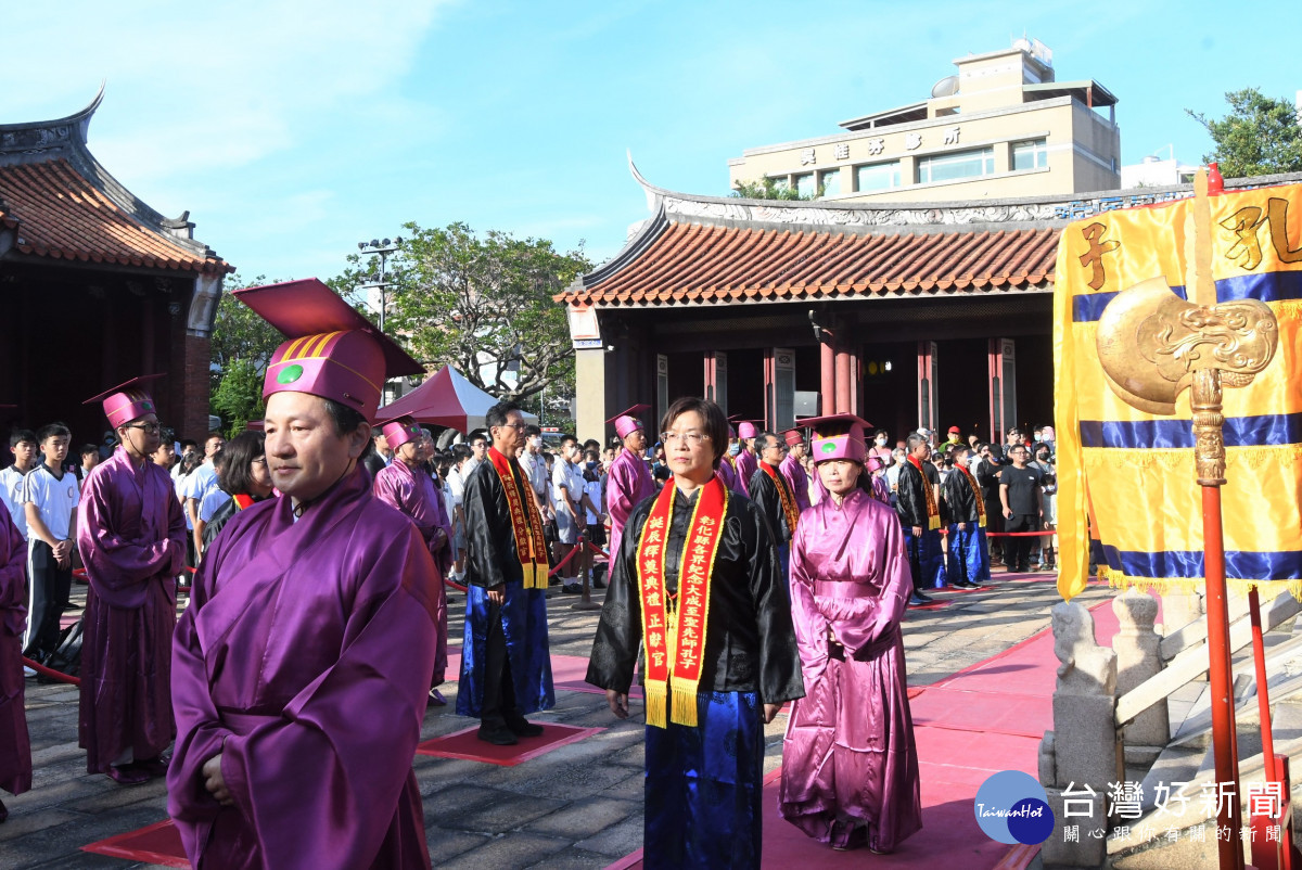 至聖先師2574週年誕辰　彰化各界祭孔循古禮獻六佾舞 台灣好新聞 第1張