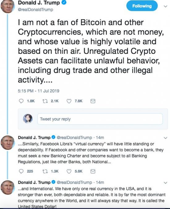 川普炮轟Facebook：Libra沒什麼可靠性 美國的真正貨幣是美元 科技 第1張