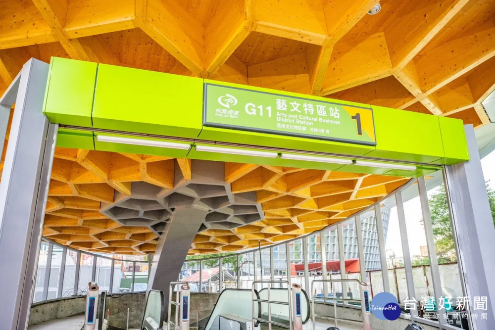 桃園捷運綠線G11站出入口A。