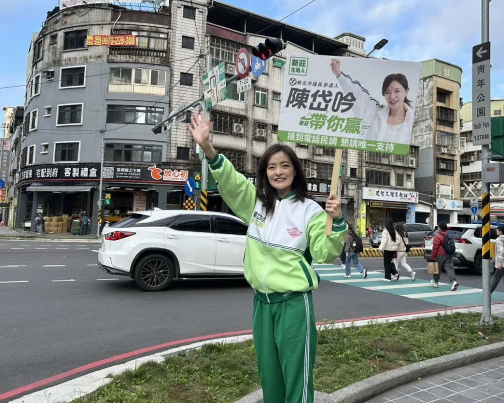 穿裕民國小運動服拜票　陳岱吟主打最在地活力牌戰