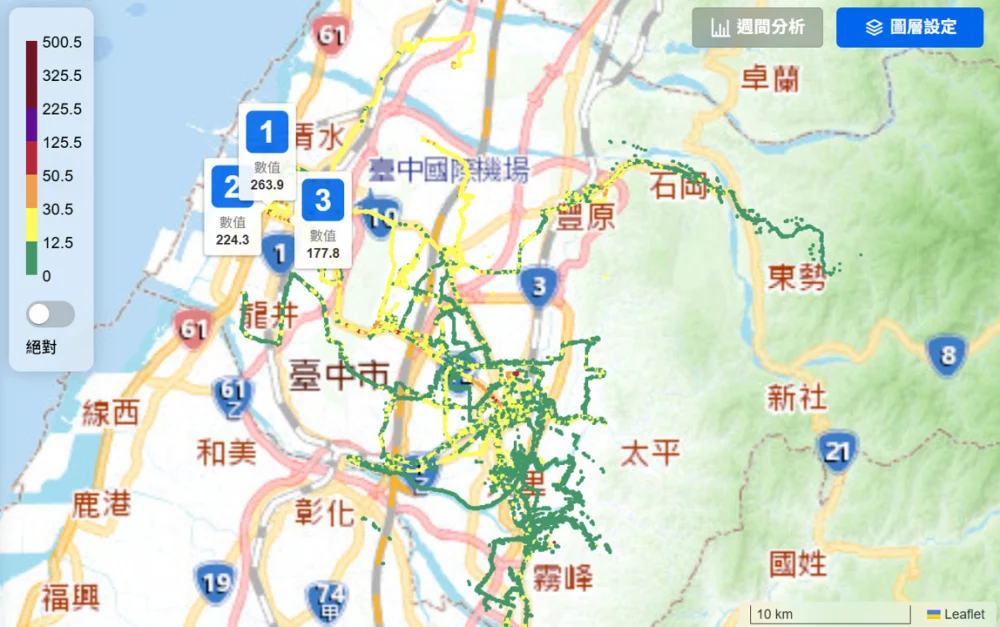 MoT運行數據地圖