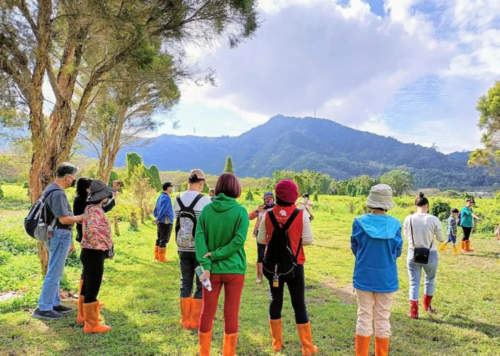 生態慢活線：頭社活盆地泥炭土體驗、划獨木舟。（日管處提供）