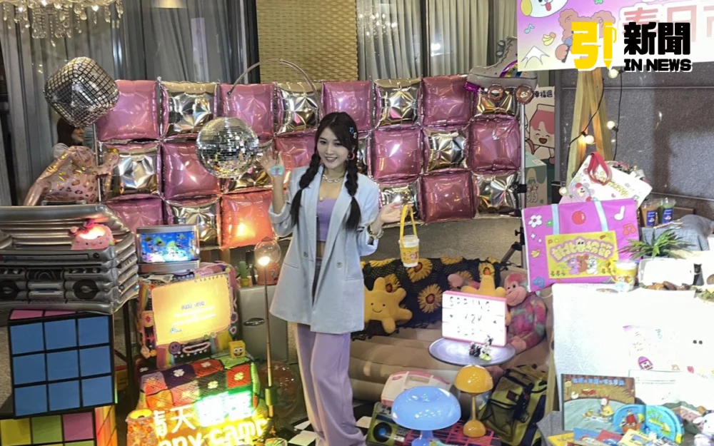 圖/「春日好浪漫」拍照區重現1950至1990年代美式公路與流行文化風格。(記者陳志仁攝,2026.03.03)