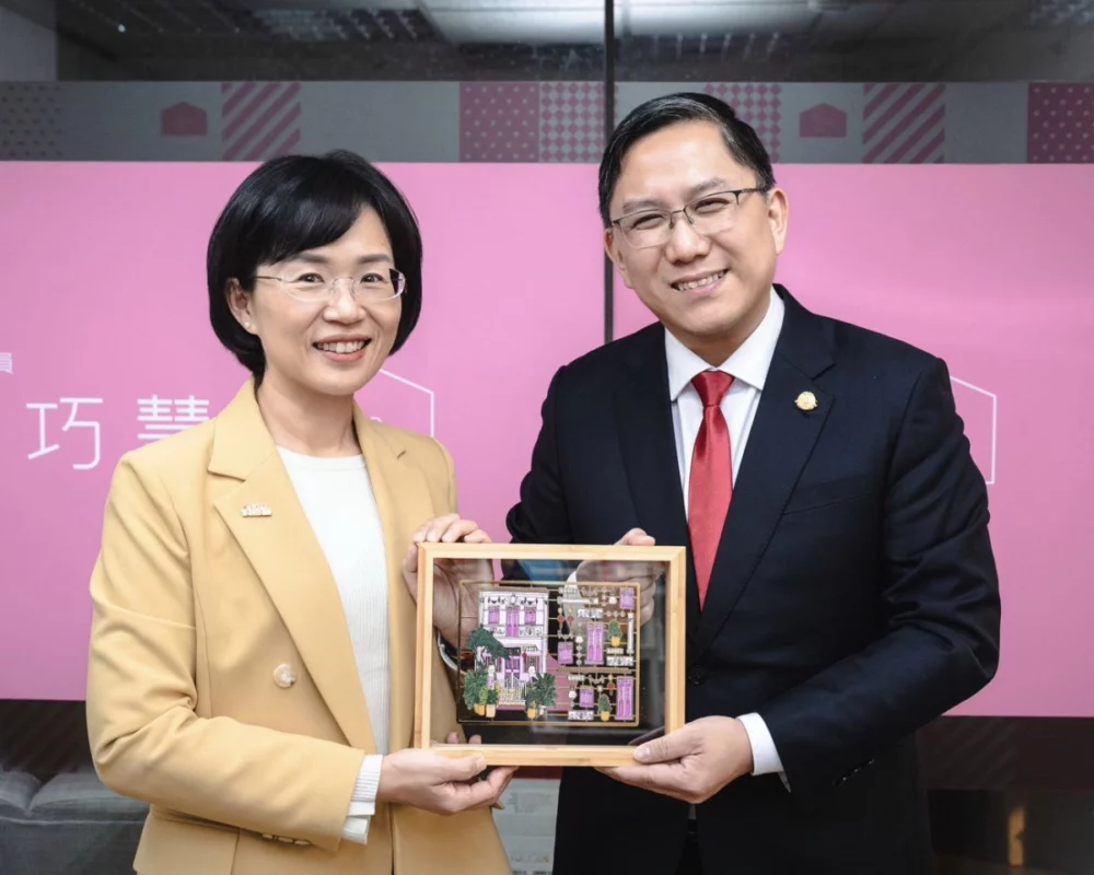 圖／民進黨新北市長參選人 蘇巧慧 今日與新加坡西北區市長任梓銘（Alex Yam）會面。（蘇巧慧辦公室提供）