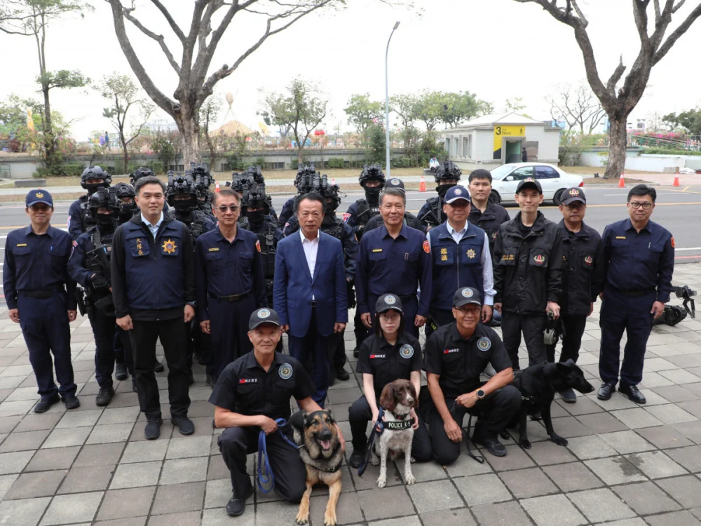 為把關2026台灣燈會安全，警方出動偵爆犬／警方提供