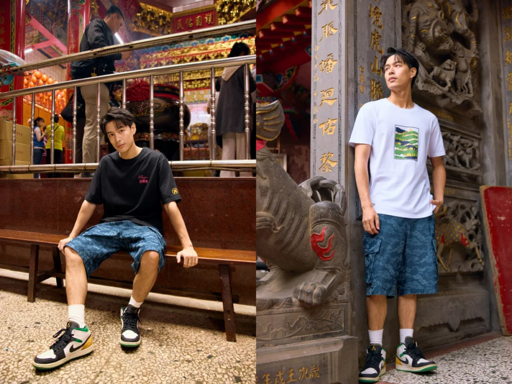 白沙屯聯名系列－演員黃丞邦示範-進香之旅短T、粉紅超跑吸濕排汗短袖T。