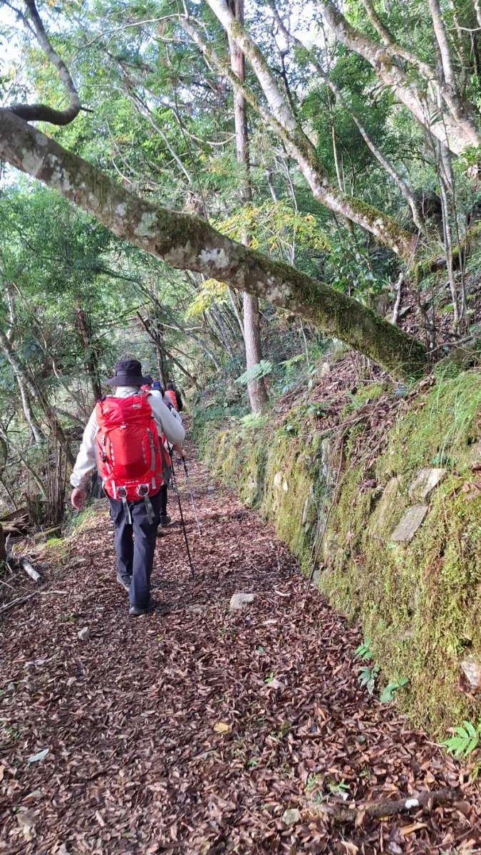 步道駁坎遺址。（玉管處提供）