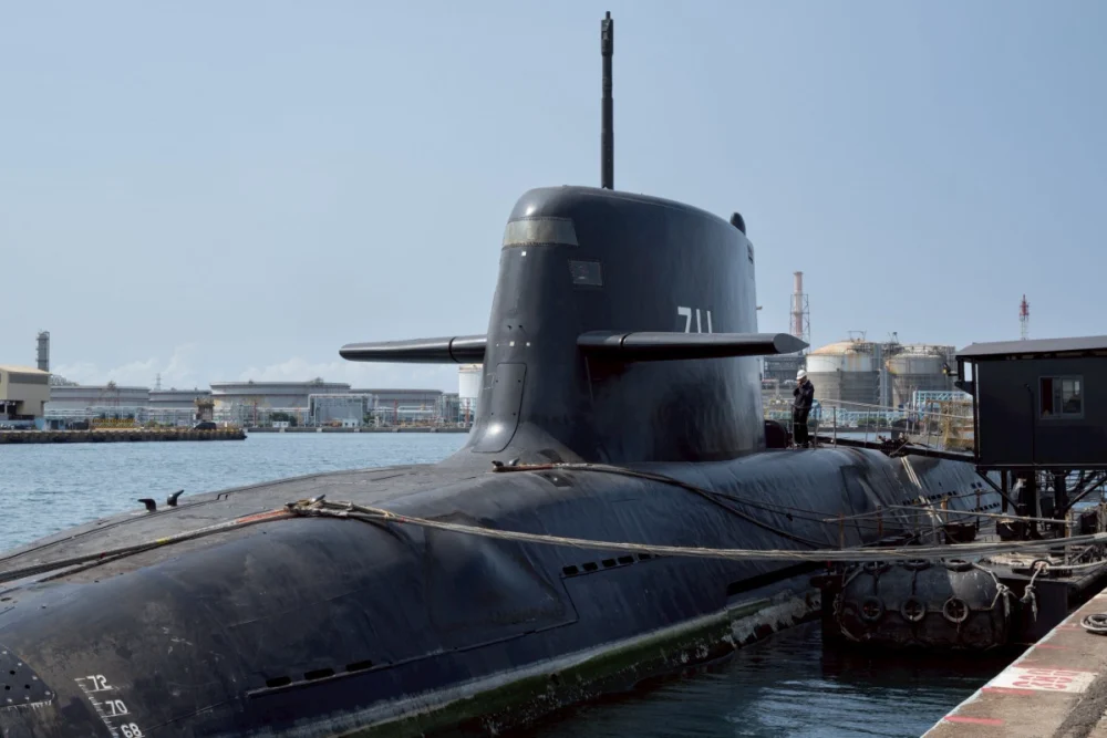 國造潛艦海鯤艦。（圖／總統府Flickr）