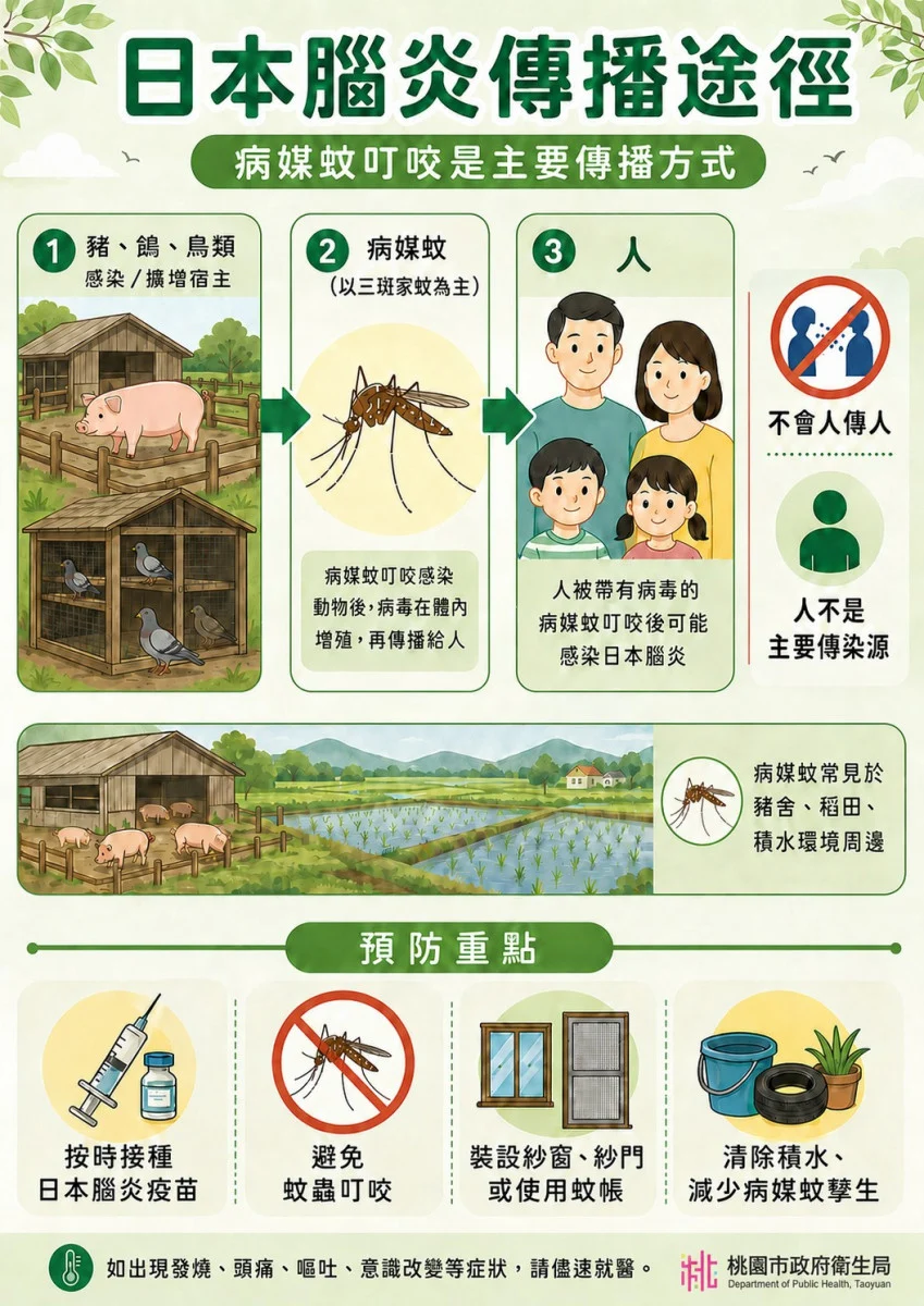 日本腦炎宣導單張。