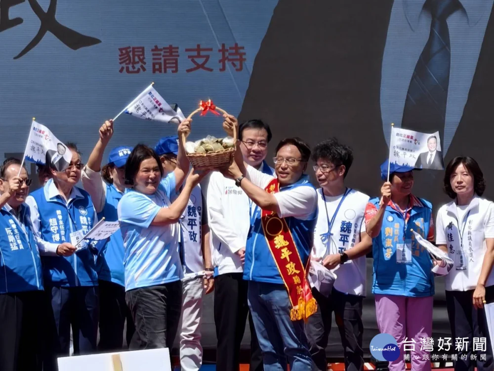 立委陳玉珍彰化力挺魏平政。圖/記者鄧富珍攝